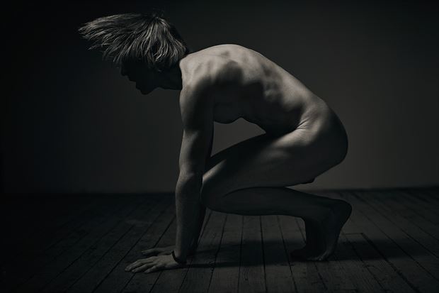 hair flip artistic nude photo by model rob yaeger
