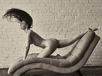 hair flip artistic nude photo by photographer james landon johnson