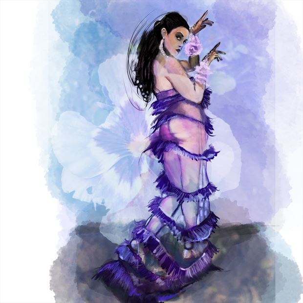 haley in purple fantasy artwork by artist nick kozis