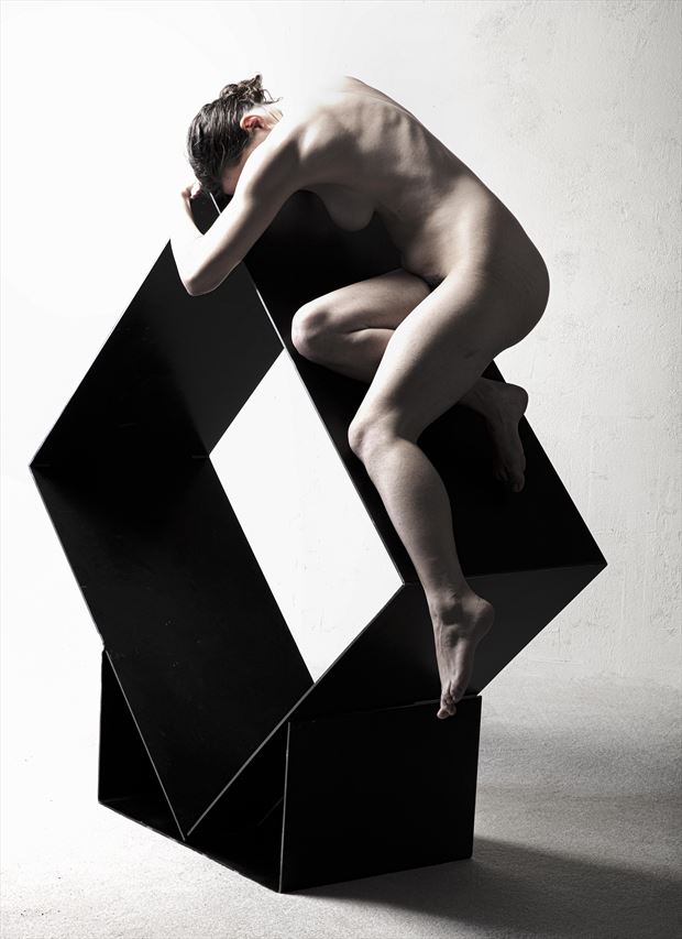 hanging on artistic nude photo by photographer alan tower