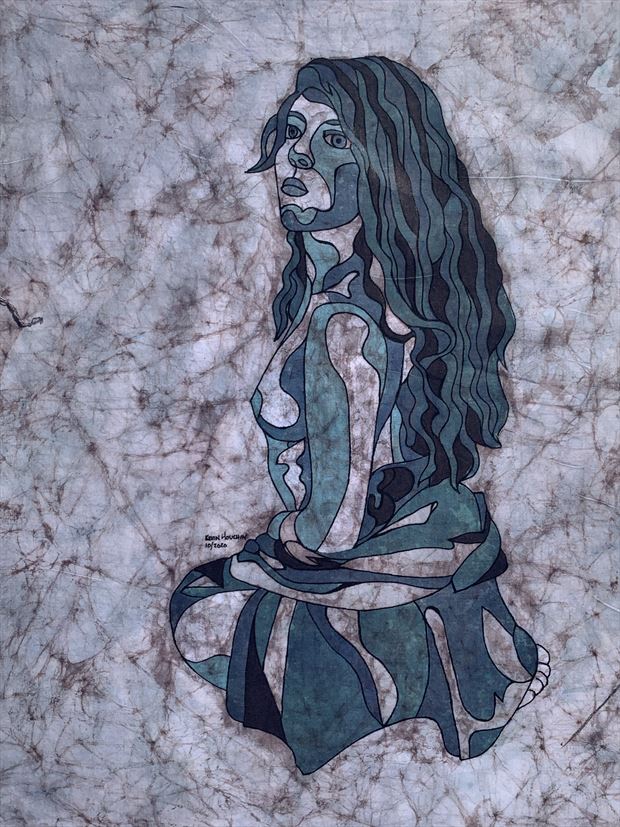 hanna blue knees artistic nude artwork by artist kevin houchin