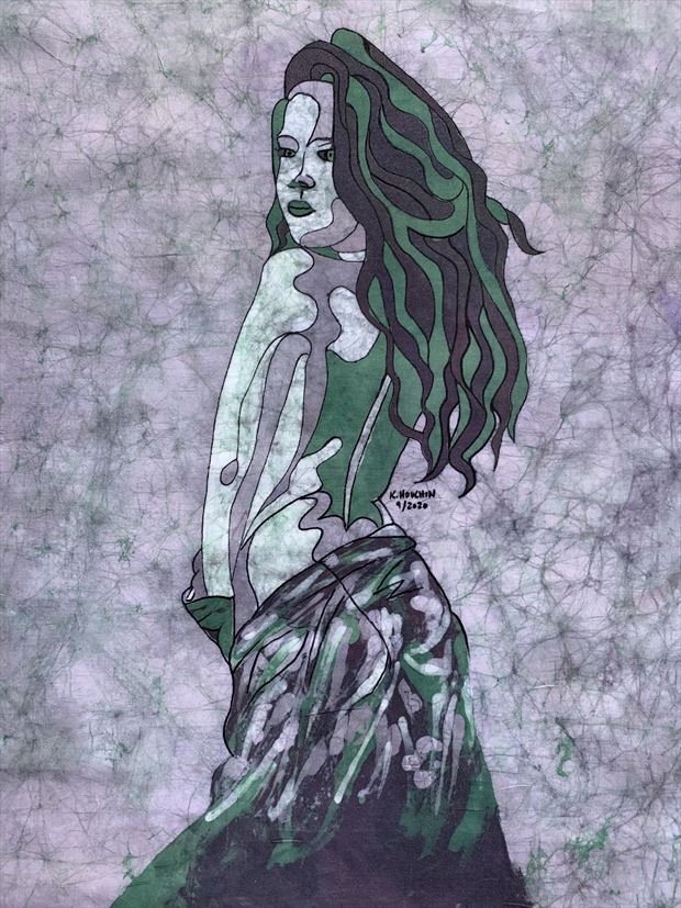hanna mermaid1 implied nude artwork by artist kevin houchin