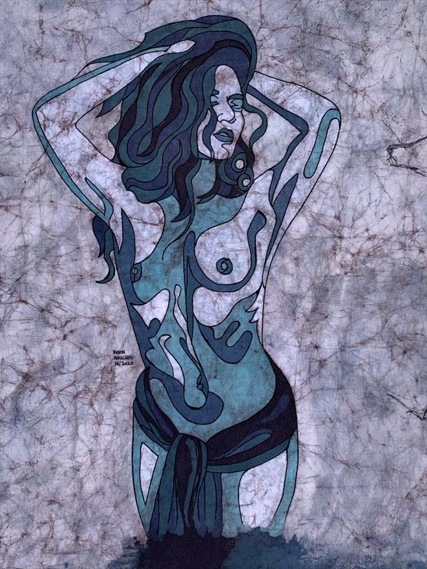 hanna s blues artistic nude artwork by artist kevin houchin