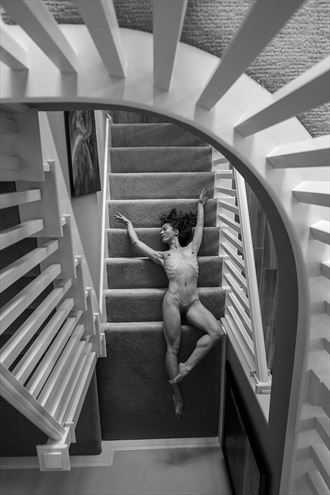 head first down the stairs artistic nude photo by photographer randy lagana