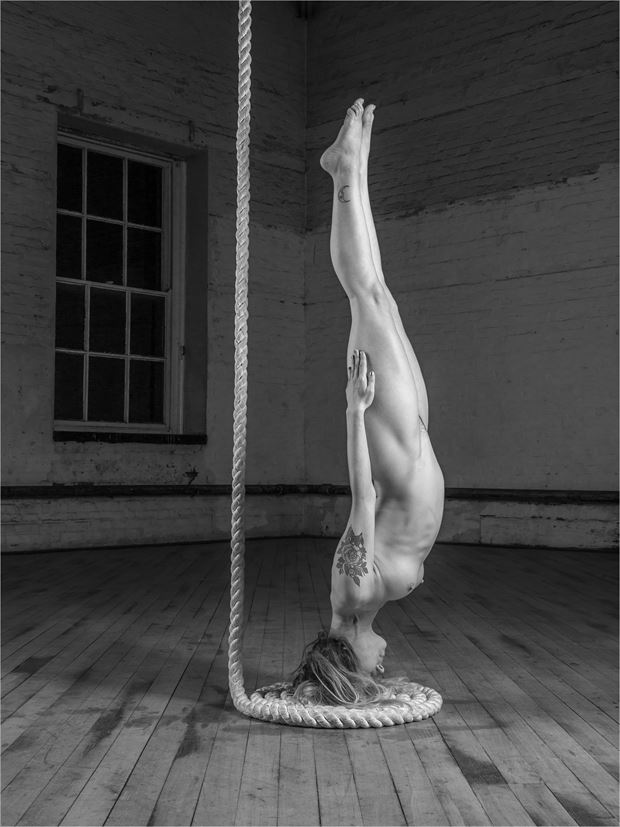 headstand with rope artistic nude photo by photographer wavepower