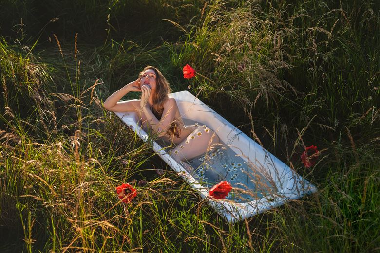 heaven in a wildflower artistic nude photo by model muse