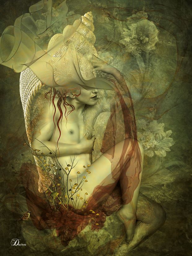 hermit artistic nude artwork by artist digital desires