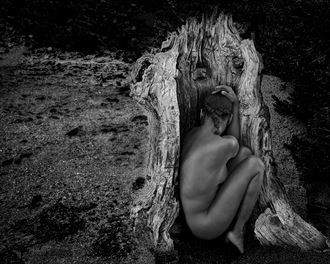 hiding artistic nude photo by photographer michael l schwartz