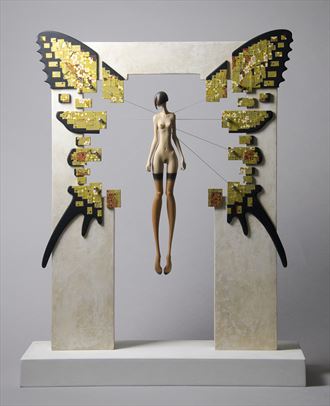 high wire artistic nude artwork by artist john morris sculptor
