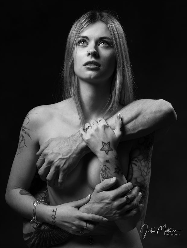 holding on artistic nude artwork by photographer justin snikon