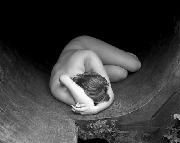 hollow log artistic nude photo by photographer eric lowenberg