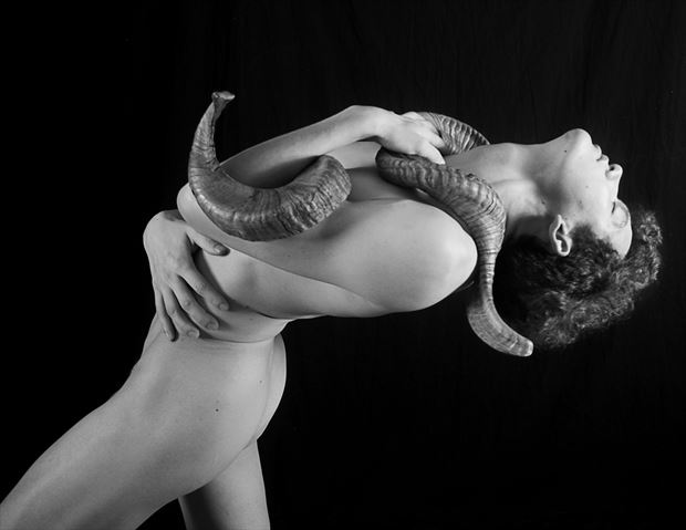 horned embrace artistic nude photo by photographer ebutterfieldphotog