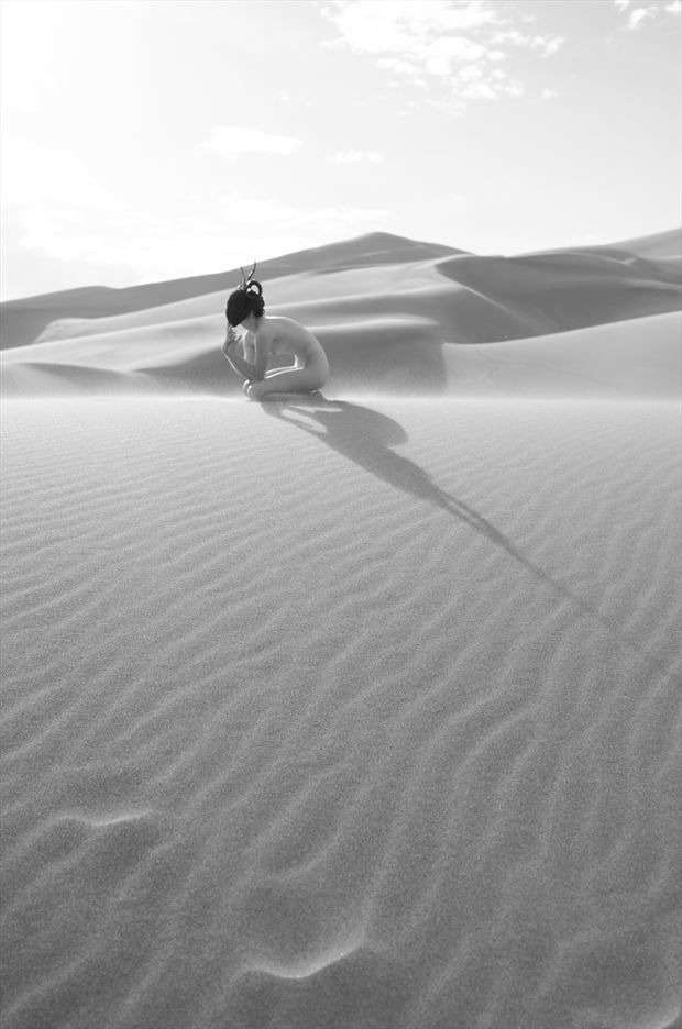 horned shadow no 1 artistic nude artwork by photographer pitaru