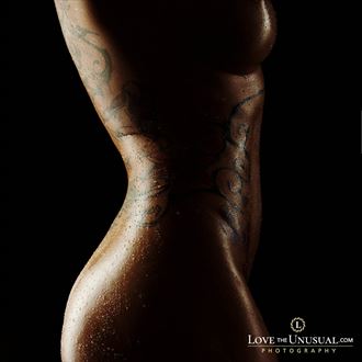 hourglass with water artistic nude artwork by photographer arisv