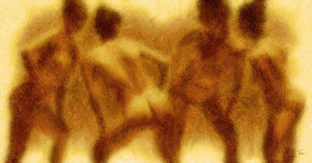 il ballo dorato artistic nude artwork by artist van evan fuller