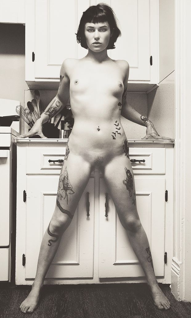 in her kitchen artistic nude photo by photographer stromephoto