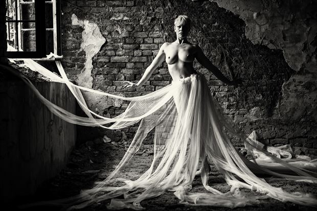 in her web artistic nude photo by photographer tris dawson