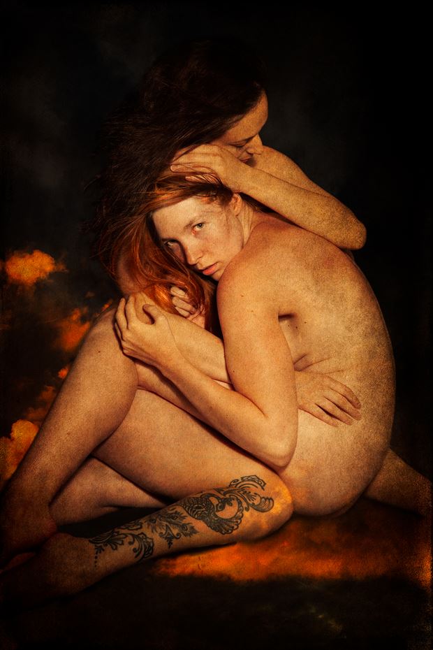 in the arms of an angel artistic nude photo by photographer jon miller