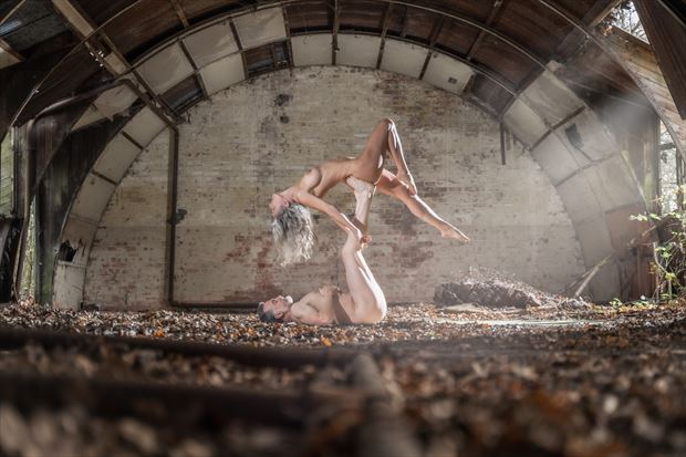 in the balance artistic nude photo by model helen saunders