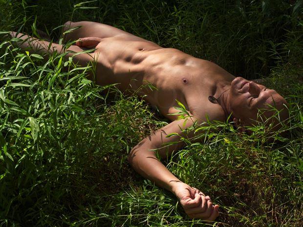 in the grasses artistic nude photo by model avid light