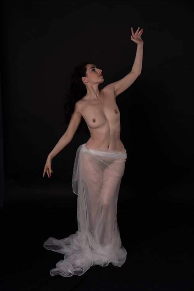 inna in sheer wrap artistic nude photo by photographer irreverent imagery