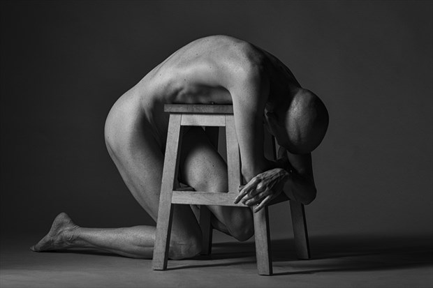 instead of sitting Artistic Nude Photo by Model Lars