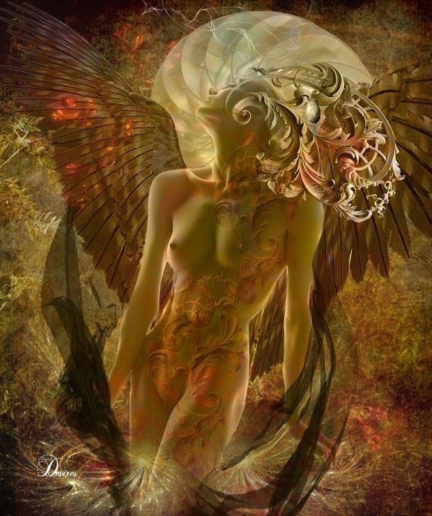 into the light artistic nude artwork by artist digital desires