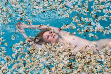 ivory flame swimming among the blossoms artistic nude photo by photographer dj photo odyssey