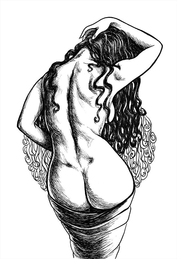 ivoryflame curls artistic nude artwork by artist subhankar biswas