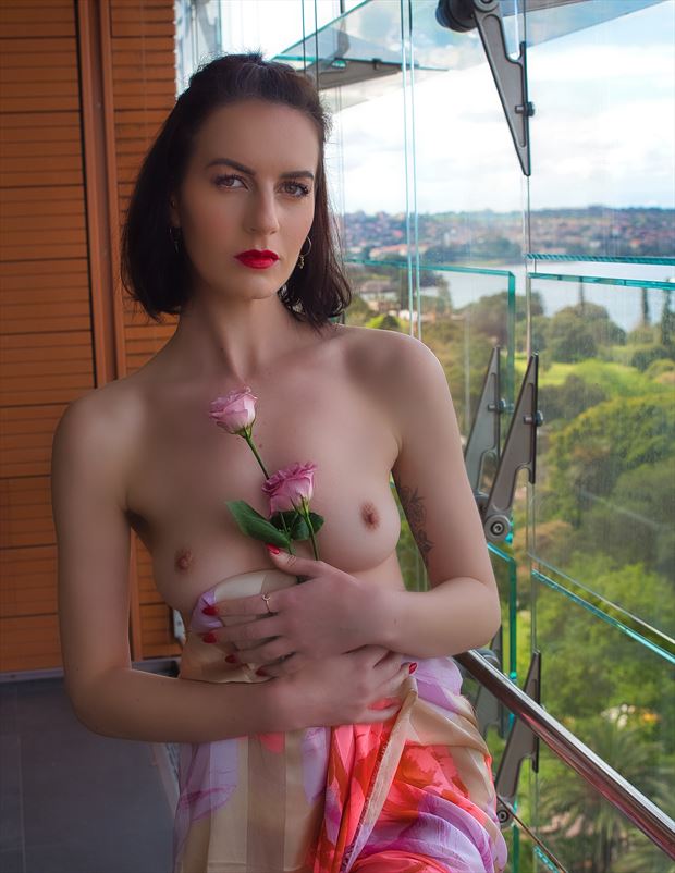 ivy rose raven colour and roses artistic nude photo by photographer pgl05