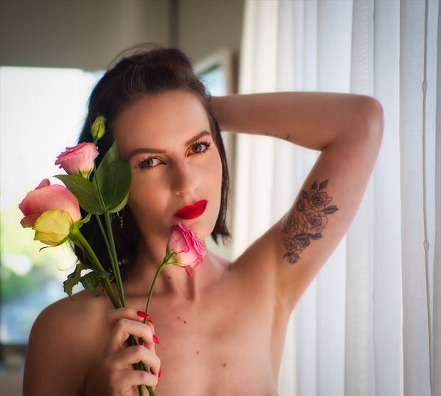 ivy rose with rose and eyes sensual photo by photographer pgl05