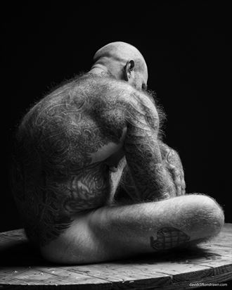 jack dixon seated artistic nude photo by photographer david clifton strawn