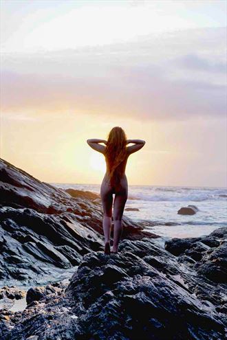 japan in the far distance artistic nude photo by model dorola visual artist