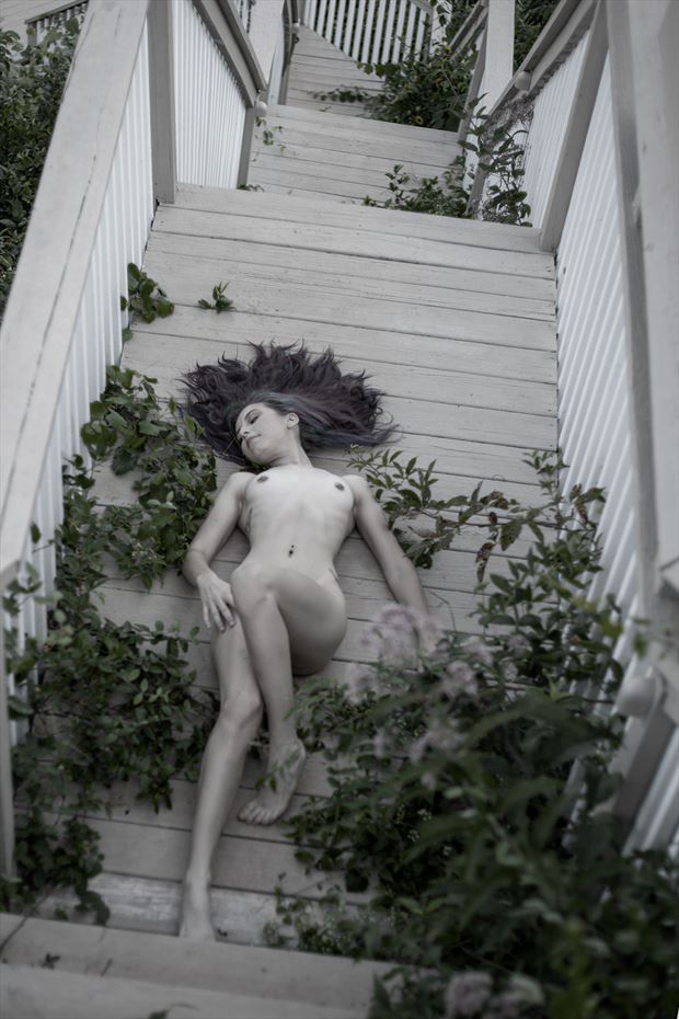 jasmine on stairs artistic nude photo by photographer david dodson
