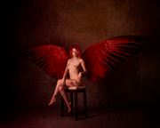 jenny angel wings seated artistic nude photo by photographer doc list