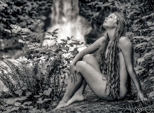 joy with waterfall artistic nude photo by photographer woodeye