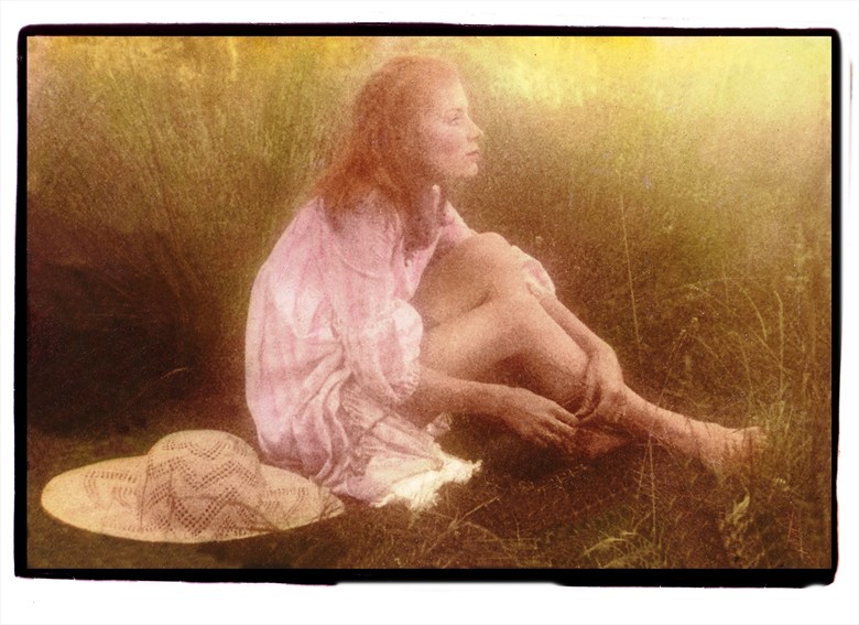 julia in field Sensual Photo by Artist jim mckinnis