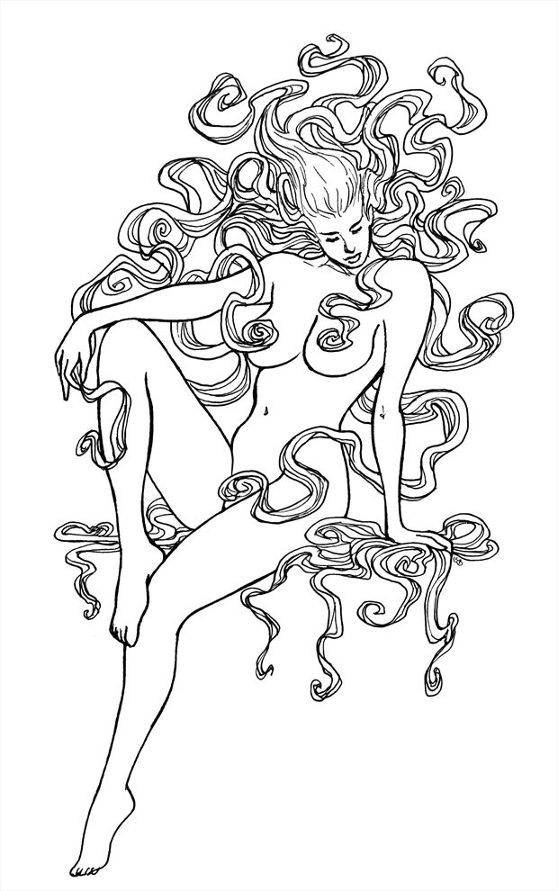 kat medusa artistic nude artwork by artist subhankar biswas