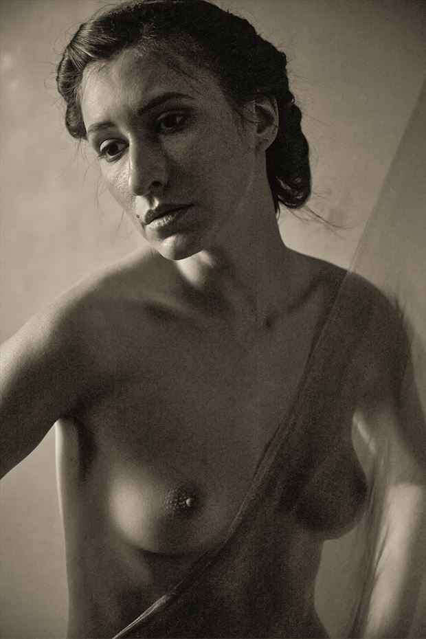 kate in thought artistic nude photo by photographer lightworkx
