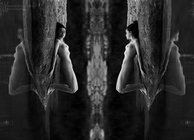 kaysea nude in a mirrored nature artistic nude artwork by photographer environude
