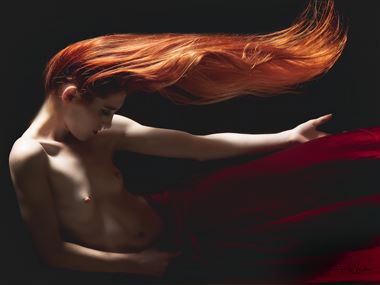 keeley in the red gown artistic nude photo by photographer jsvimages
