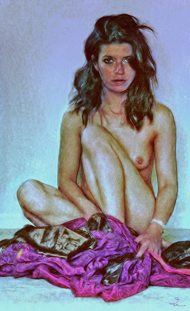 kim artistic nude artwork by artist van evan fuller