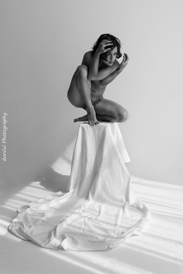knot statue artistic nude photo by model joy lamore