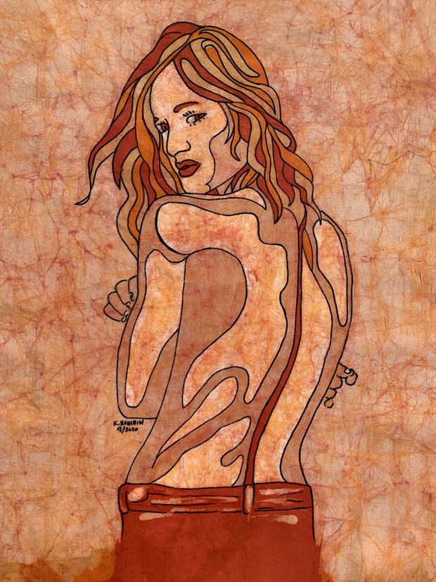 kyra mirage 2 implied nude artwork by artist kevin houchin