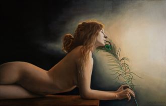 la plume artistic nude artwork by artist j pierre a leclercq