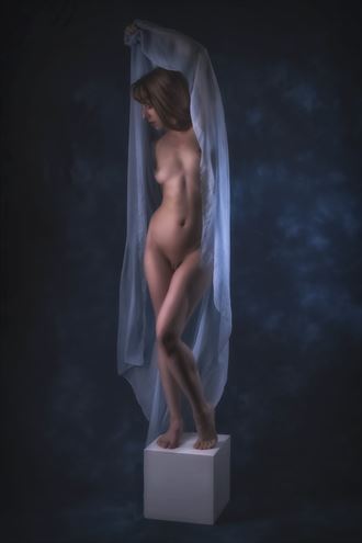 lady in blue study no 4 artistic nude photo by photographer paul anders