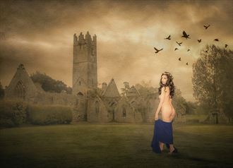 lady of the abbey sensual artwork by photographer michaelj