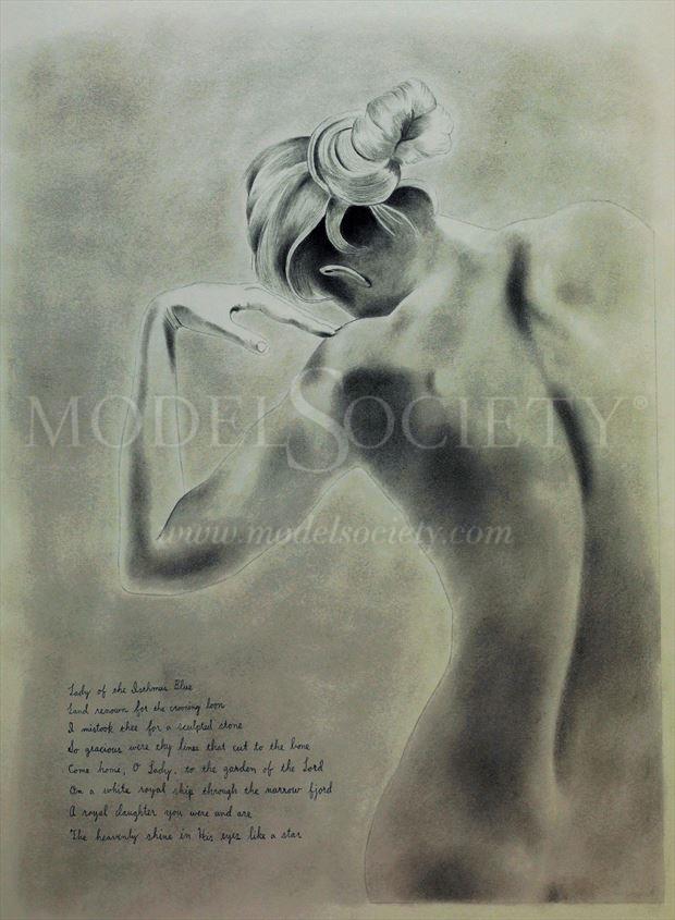 lady of the isthmus blue artistic nude artwork by artist the artist s eyes