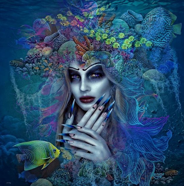 lady of the sea 02 fantasy artwork by artist gayle berry