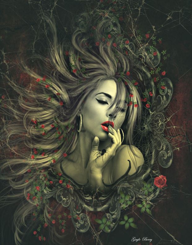 lady widow fantasy artwork by artist gayle berry